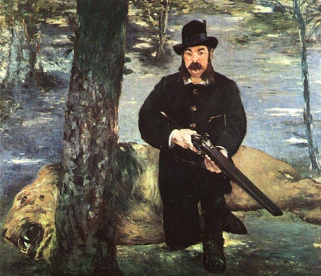 Edouard Manet Pertuiset, Lion Hunter Norge oil painting art